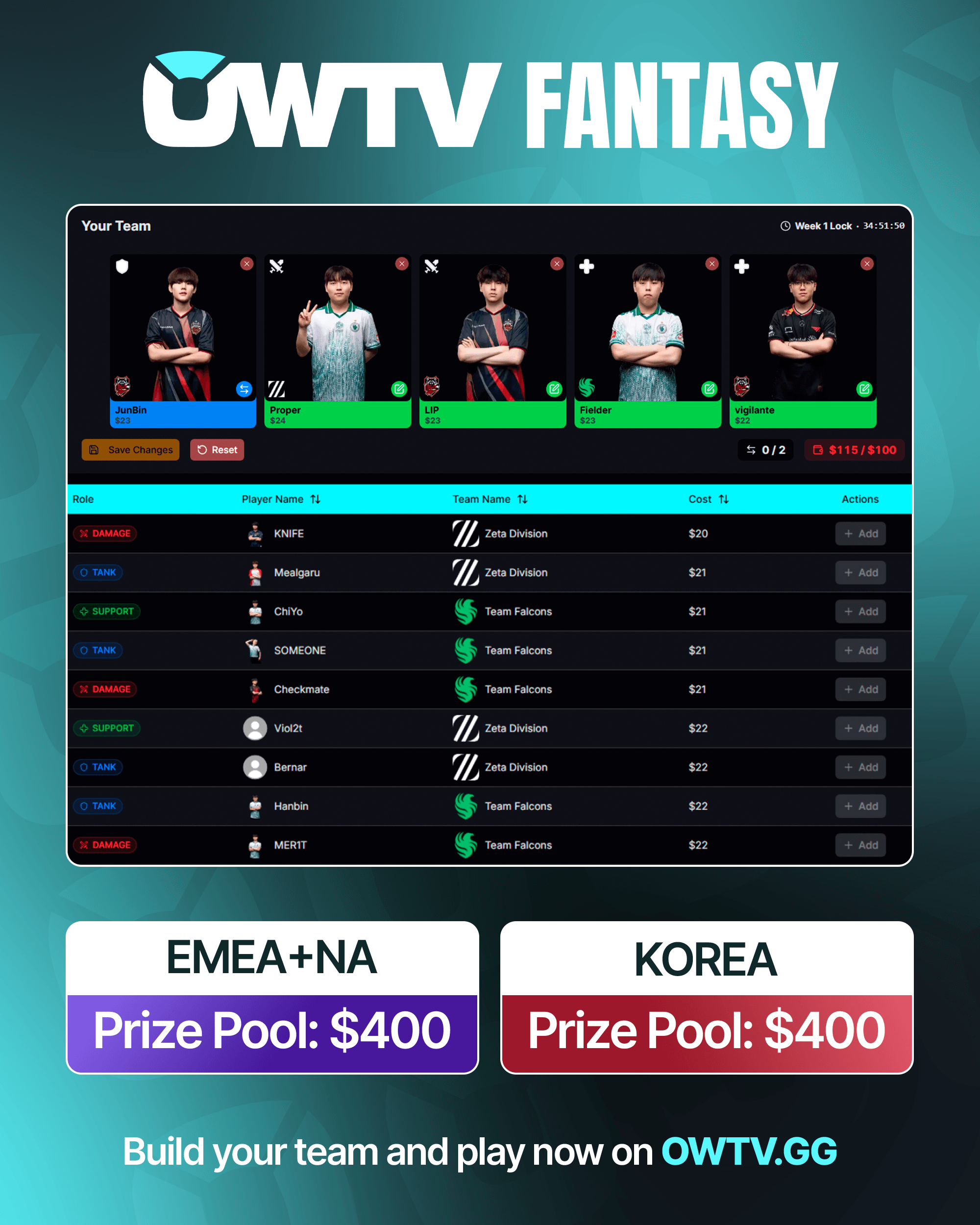 📝 Welcome to OWTV Fantasy 2026!