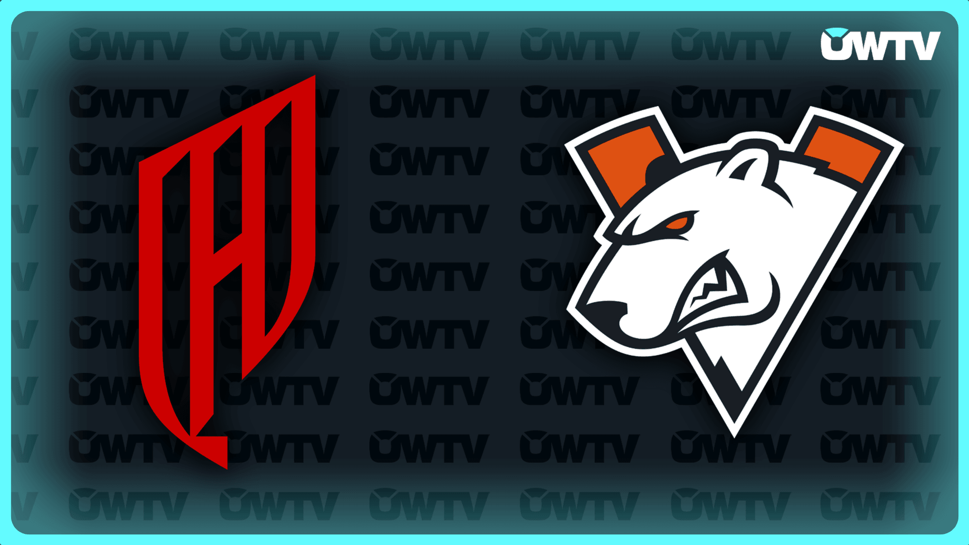 OWTV game of the week graphic for EMEA featuring Al Qadsiah and Virtus.pro