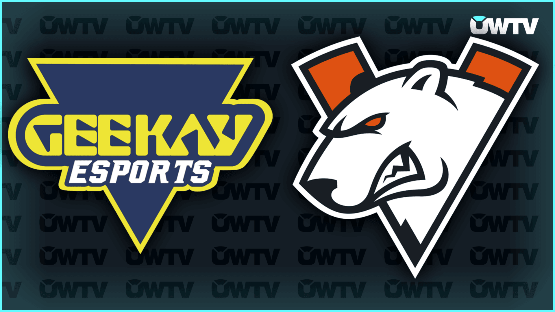 Geekay Esports vs. Virtus.pro logos