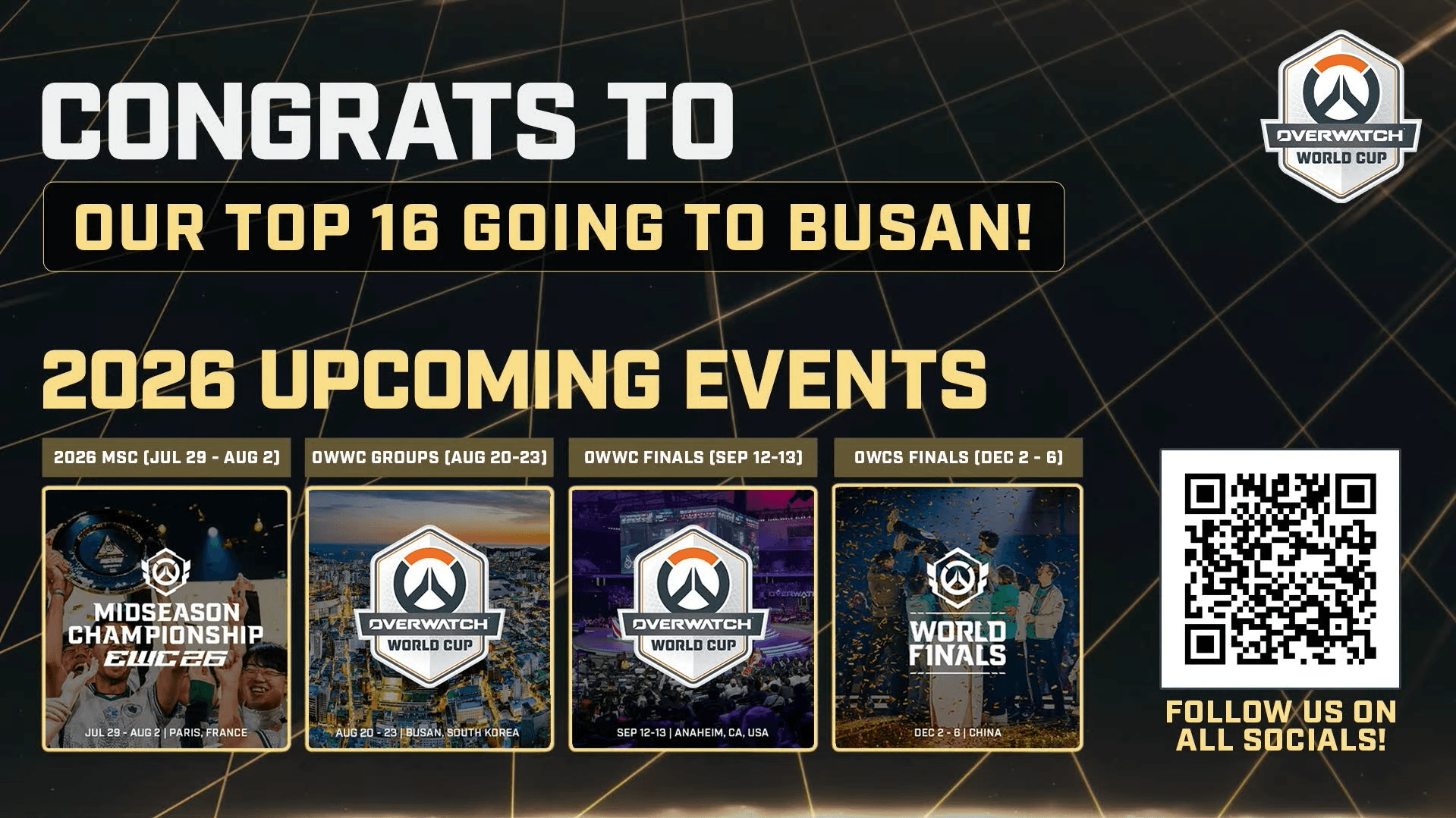 Blizzard graphic for the upcoming esports competitions